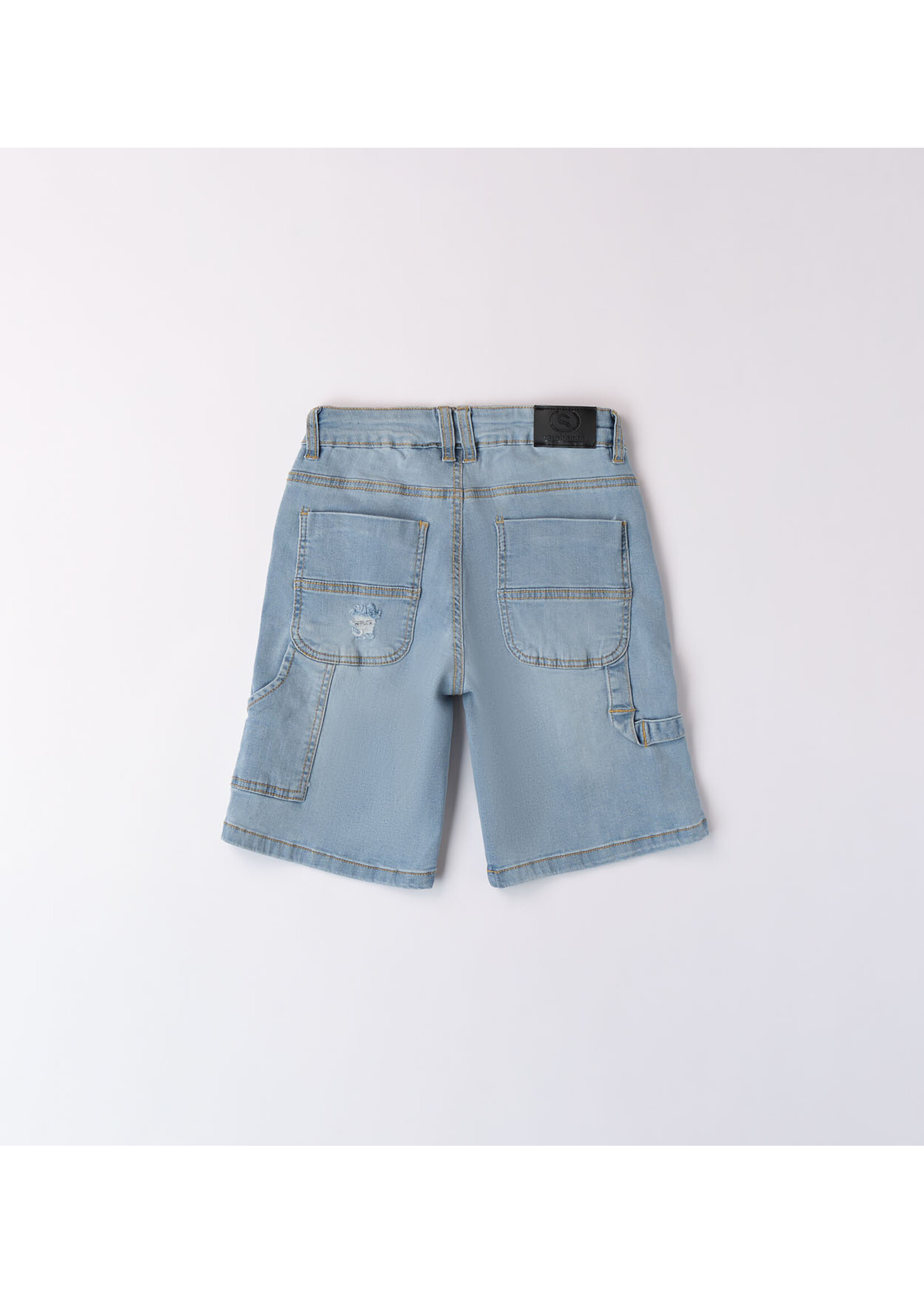 Ido 08755 DENIM SHORT TROUSERS WASHED LIGHT BLUE