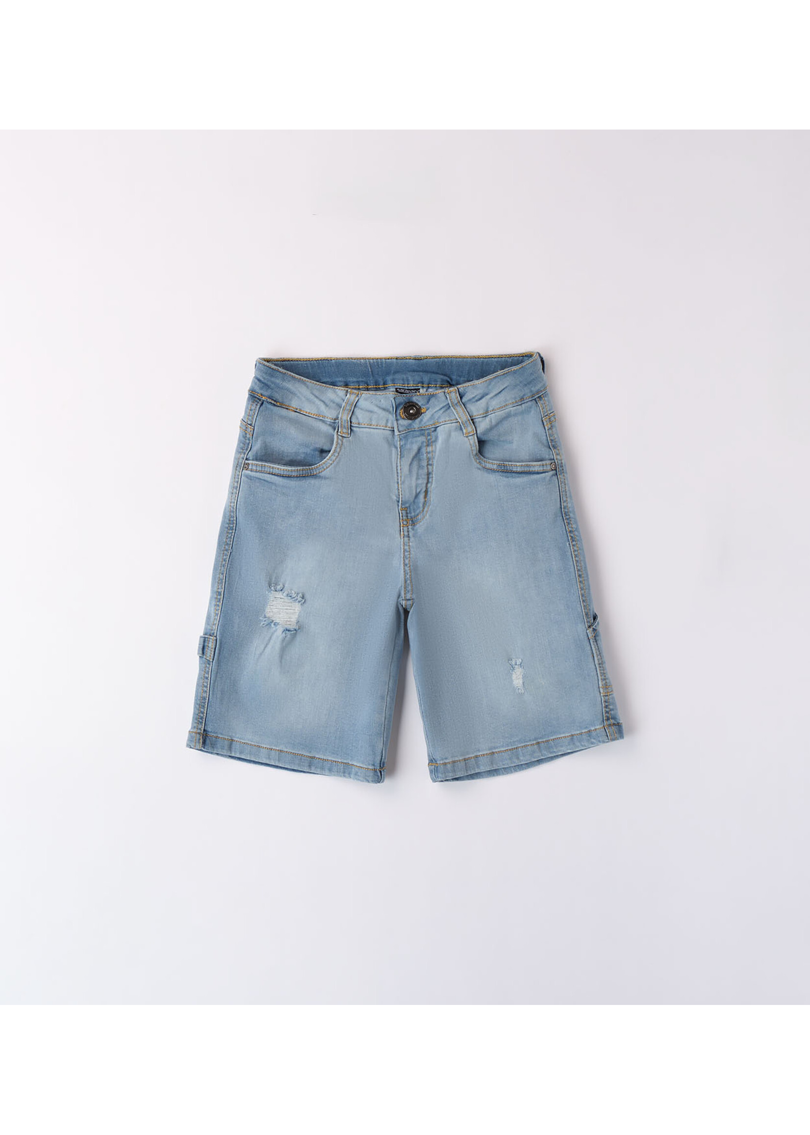 Ido 08755 DENIM SHORT TROUSERS WASHED LIGHT BLUE