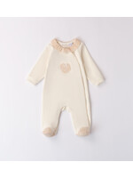 Ido 38725 ROMPERS WITH FEET OFF WHITE