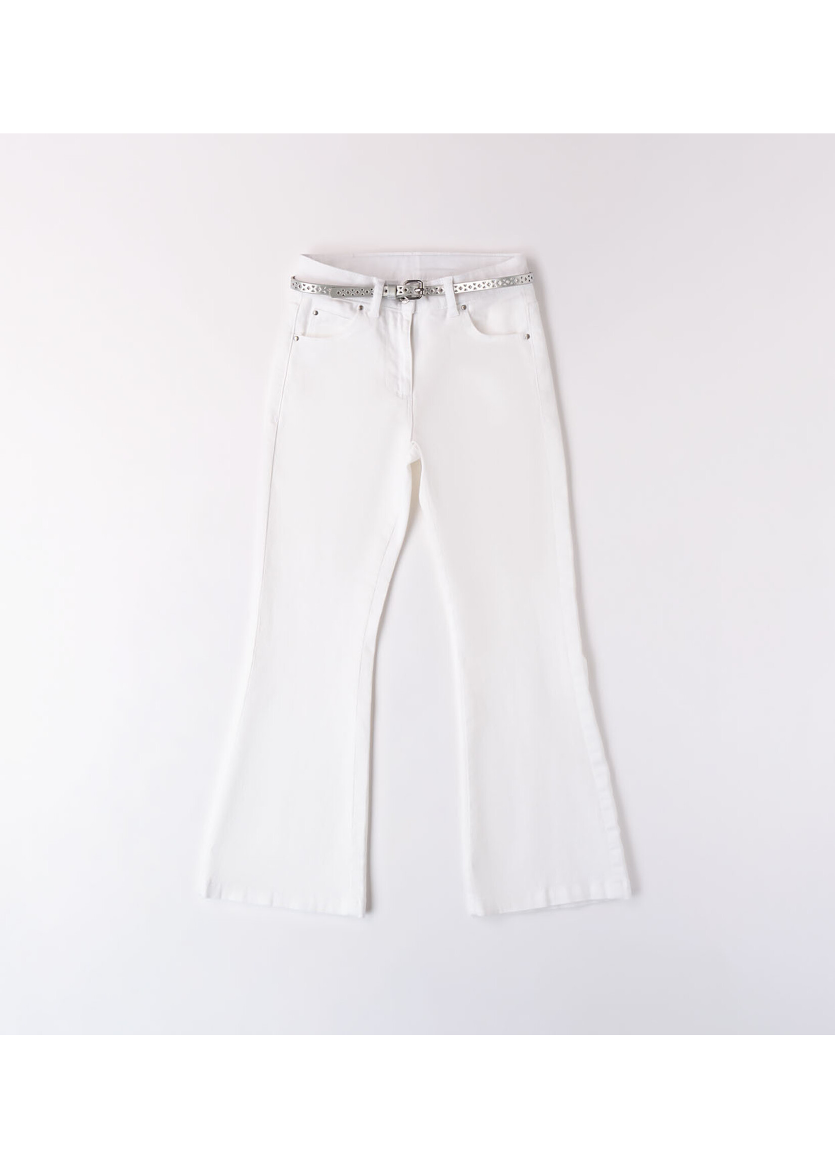 Ido 48528 LONG WOVEN TROUSERS OPTICAL WHITE