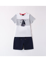 Ido 08152 SHORT SLEEVED SET OPTICAL WHITE