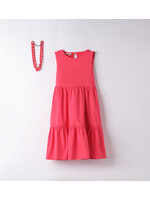 Ido 48556 WOVEN DRESS SLEEVELESS CORAL