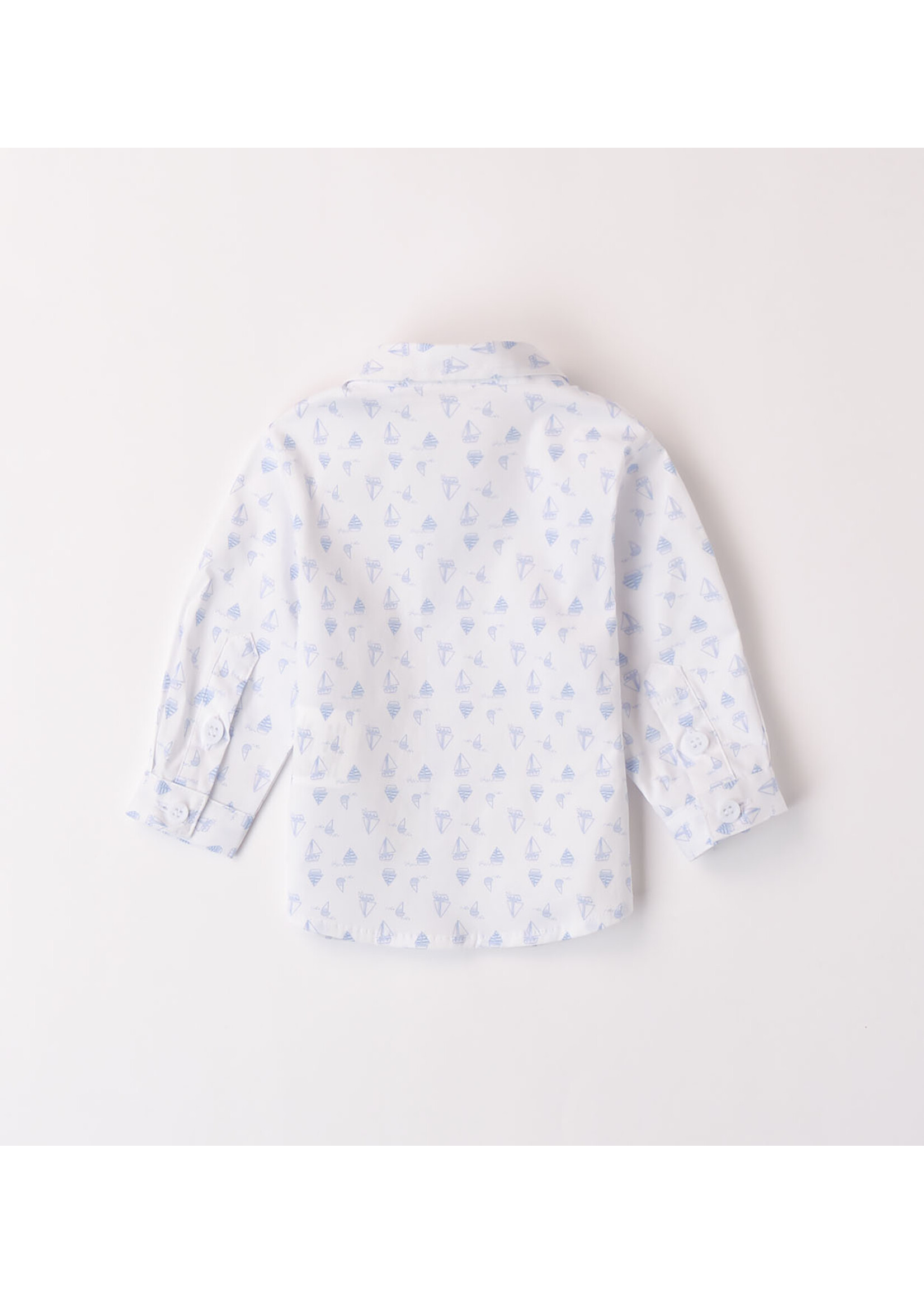 Ido 38627 LONG SLEEVED SHIRT WHITE-LIGHT BLUE