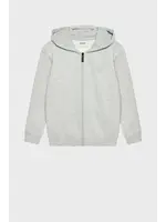 Guess L2YQ44 HOODED LS ACTIVE TOP W/ZIP LIGHT STONE HEATHER