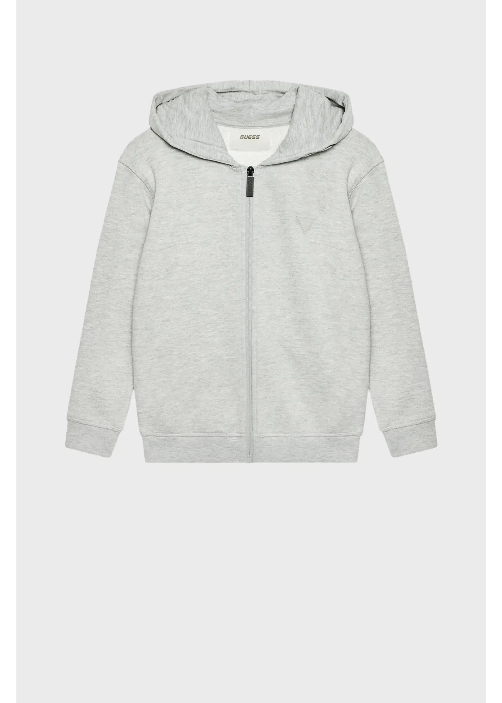 Guess L2YQ44 HOODED LS ACTIVE TOP W/ZIP LIGHT STONE HEATHER