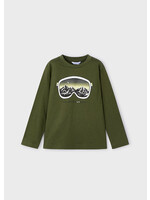 Mayoral Mini Boy             4056 L/s t-shirt silver print      L/s t-shirt               Moss