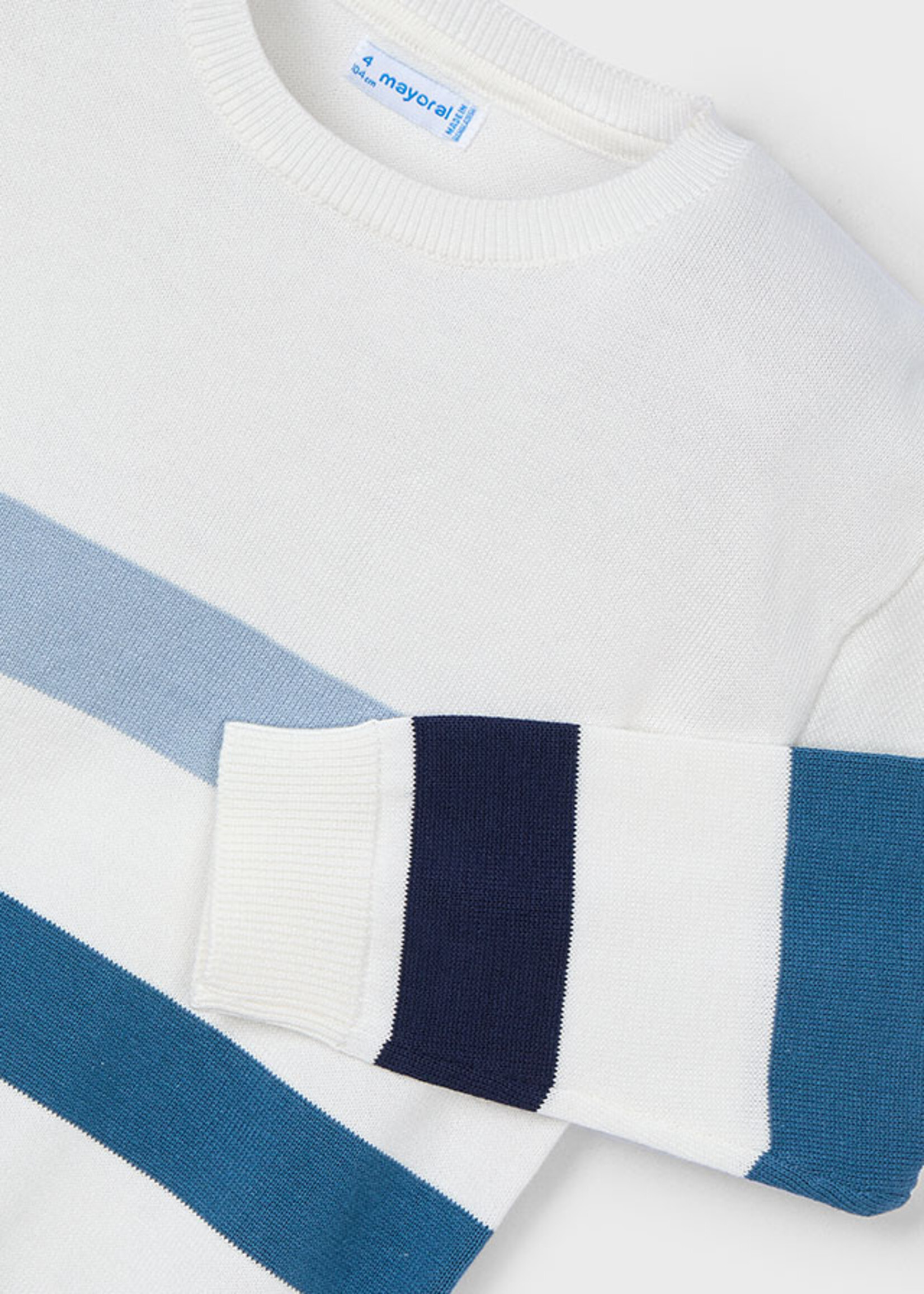 Mayoral Mini Boy             3366 Stripes jumper                Blue