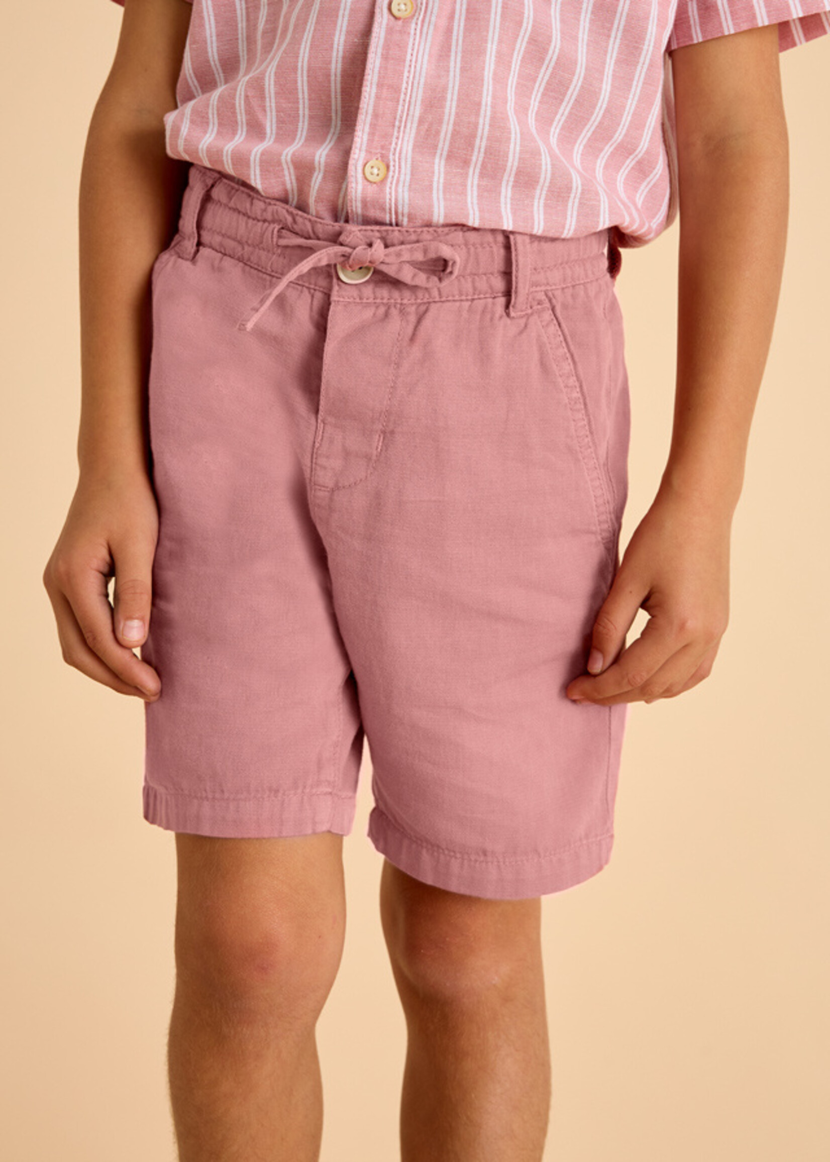 Mayoral Mini Boy             3226 Linen bermuda shorts          Guava