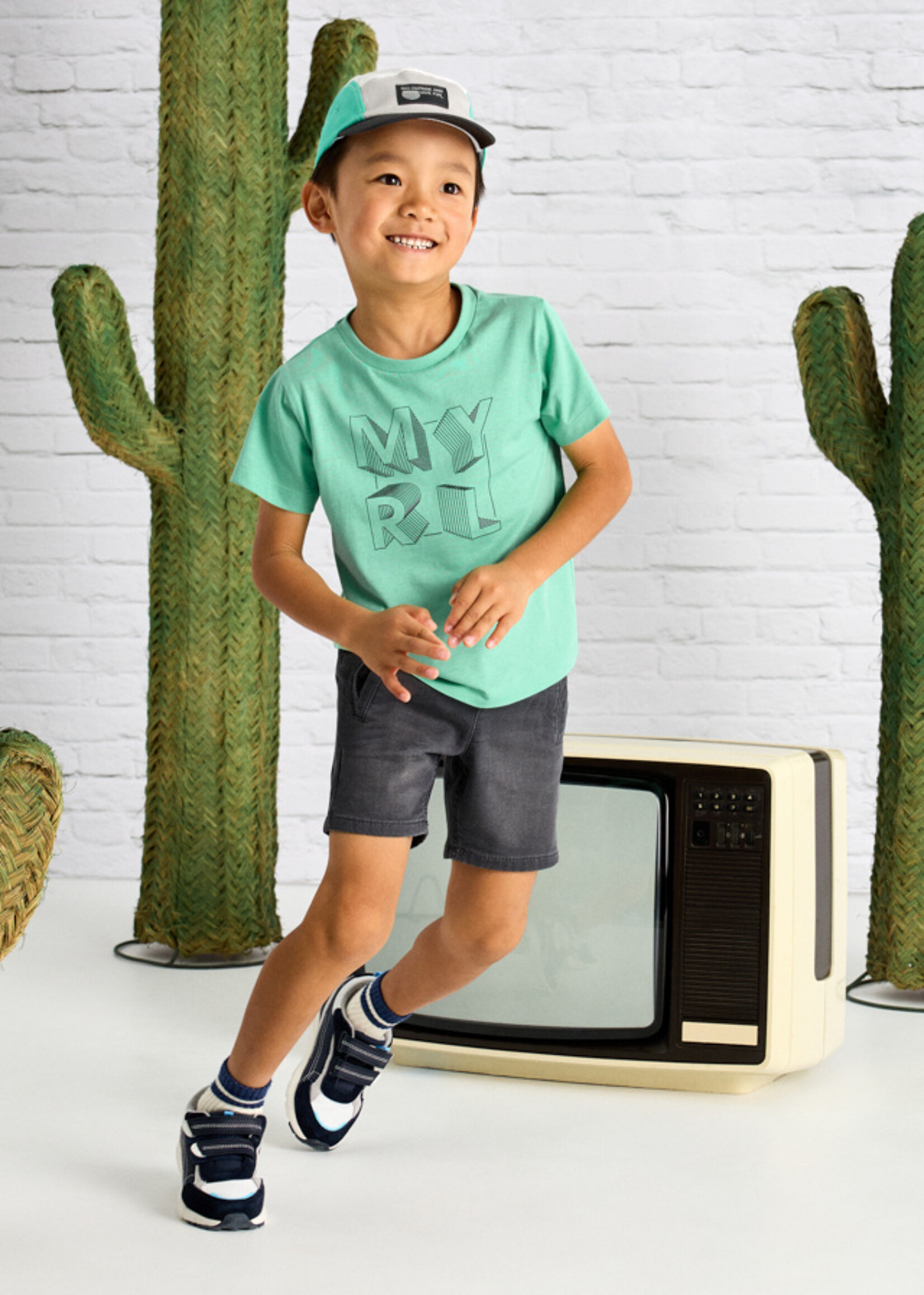 Mayoral Mini Boy             3222 Bermuda soft denim jogger     Medium Gra