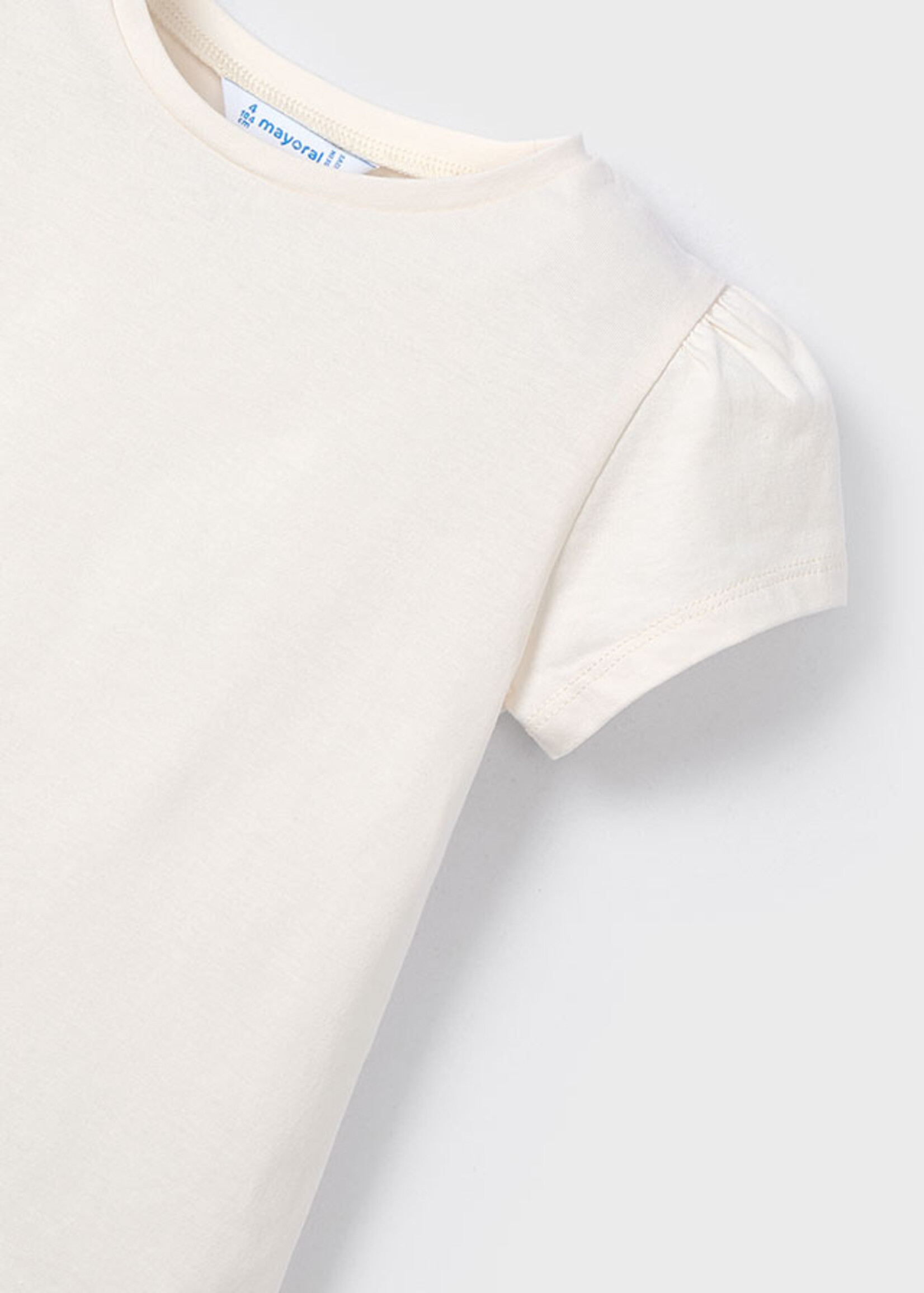 Mayoral Mini Girl            3007 S/s shirt w/ vest             Bone