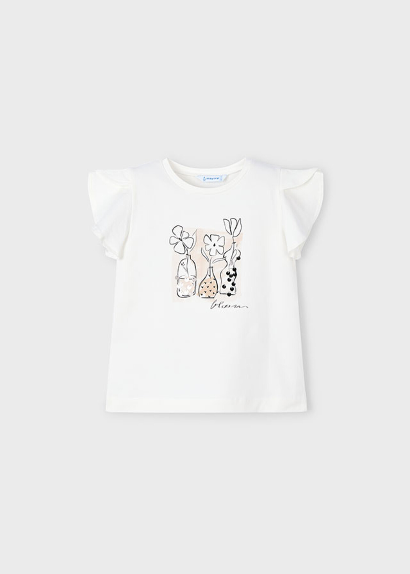 Mayoral Mini Girl            3004 S/s t-shirt                   Natural