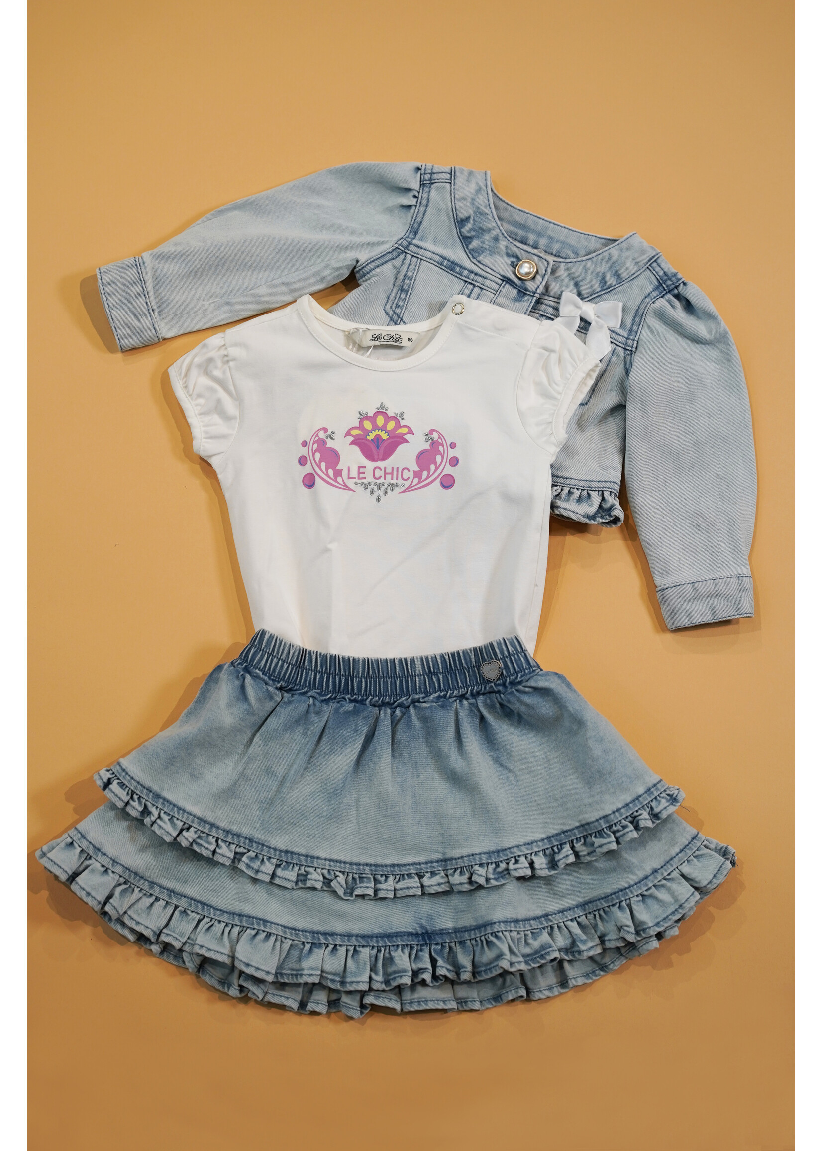 Le Chic Girls Baby C502-7404 NOKI fancy shield T-shirt Pink-a-Licious
