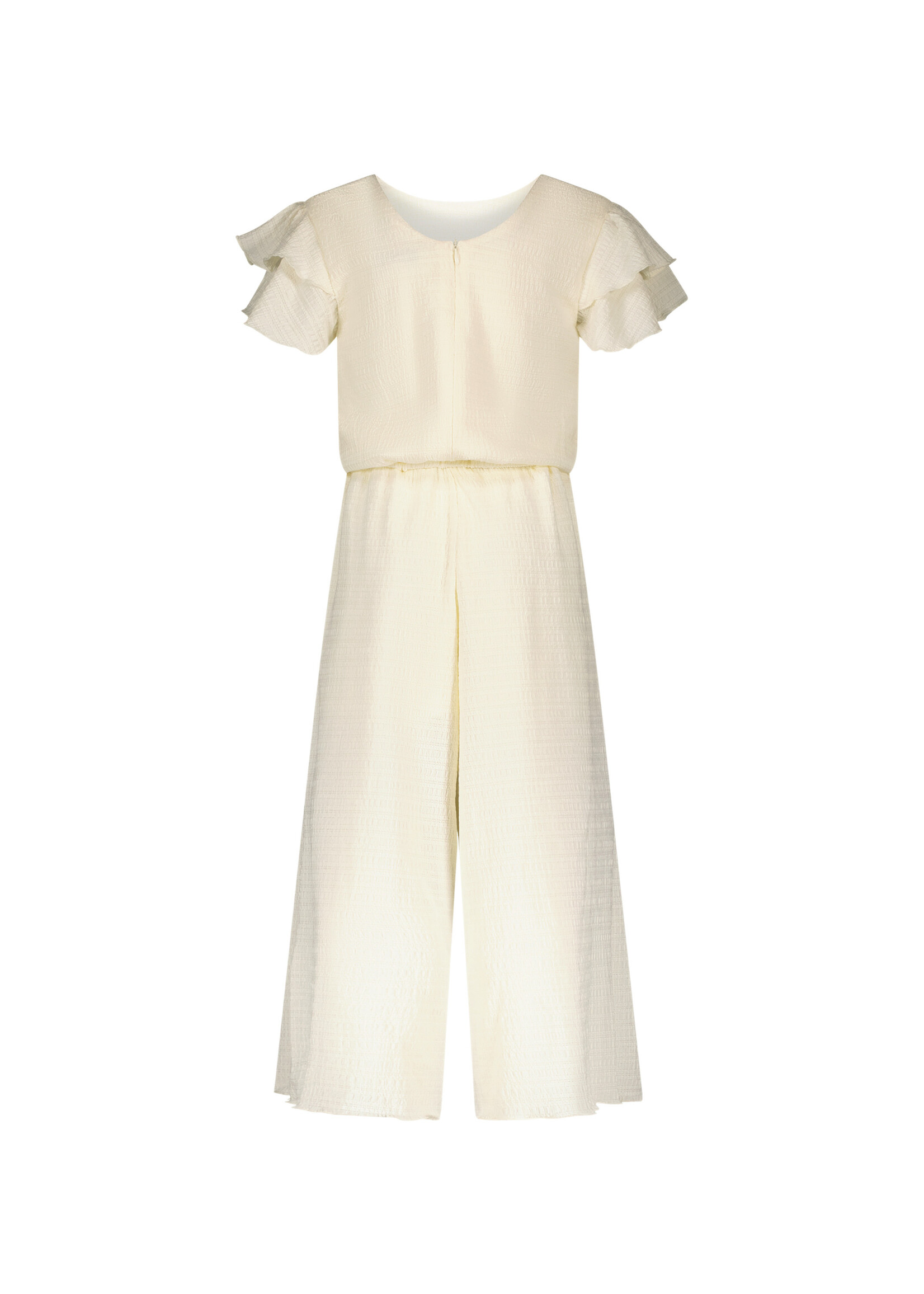 Le Chic Girls Kids C502-5641 DAISY summer crochet jumpsuit Dreamy Creamy