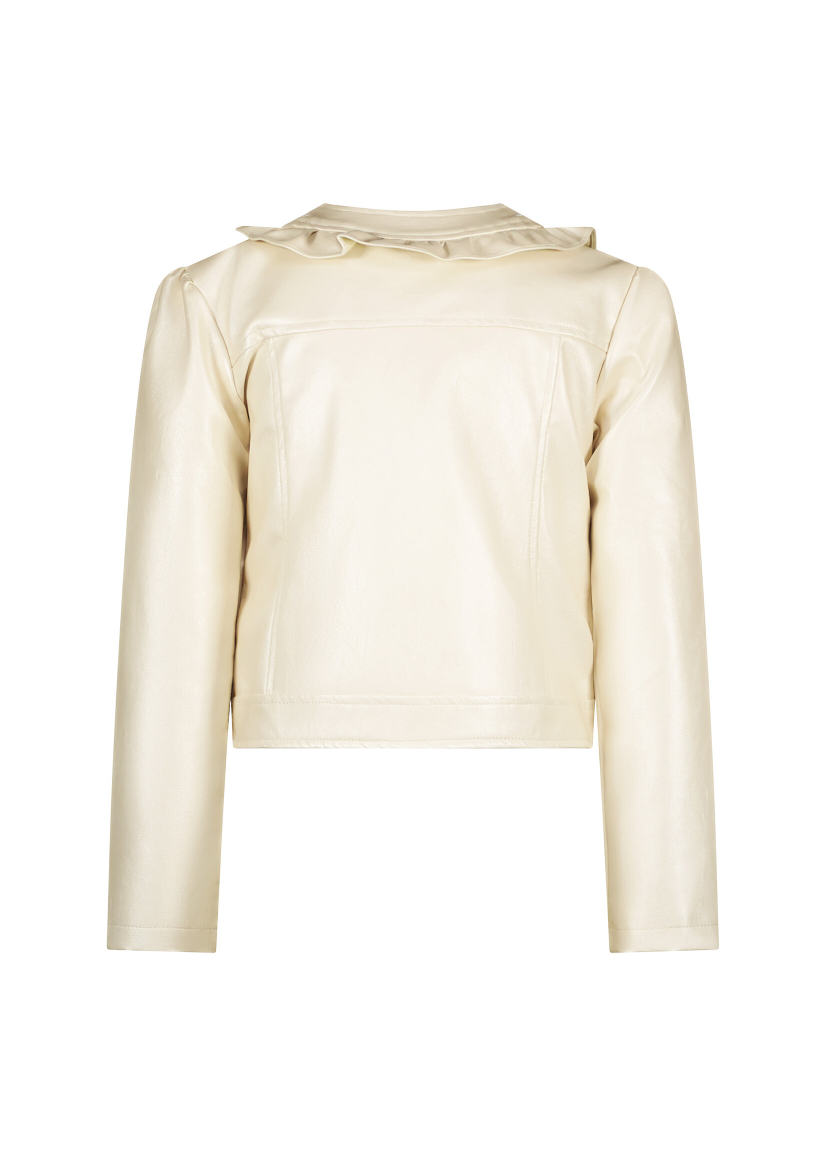 Le Chic Girls Kids C411-5120 ARLETTE fake leather jacket Pearled Ivory