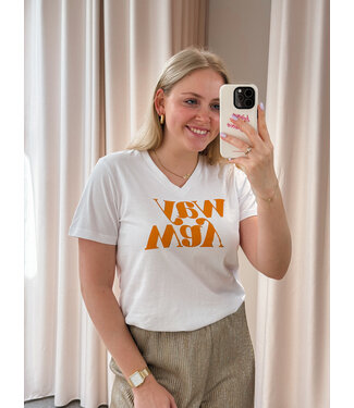 ELKE TEE - APRICOT PRINT