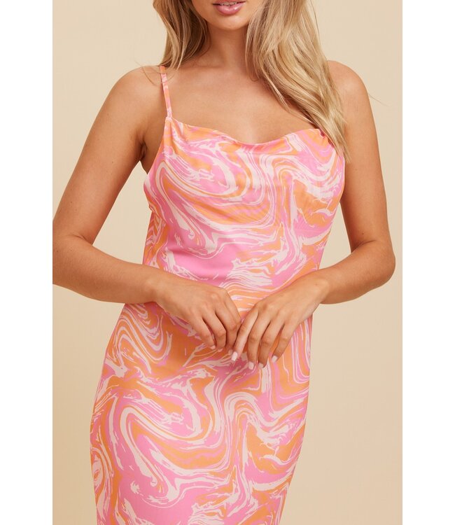 SAMANTHA MAXI DRESS - PINK SWIRL