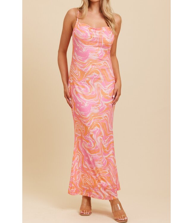 SAMANTHA MAXI DRESS - PINK SWIRL