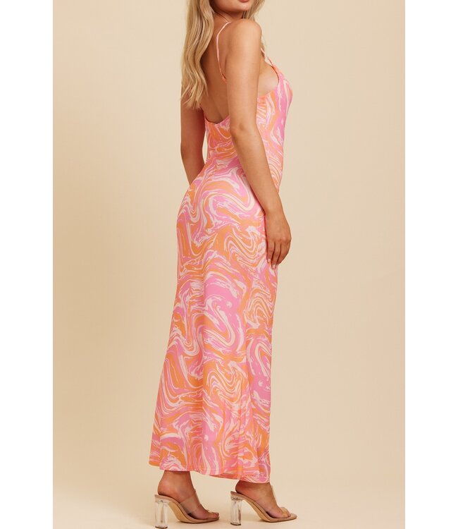 SAMANTHA MAXI DRESS - PINK SWIRL