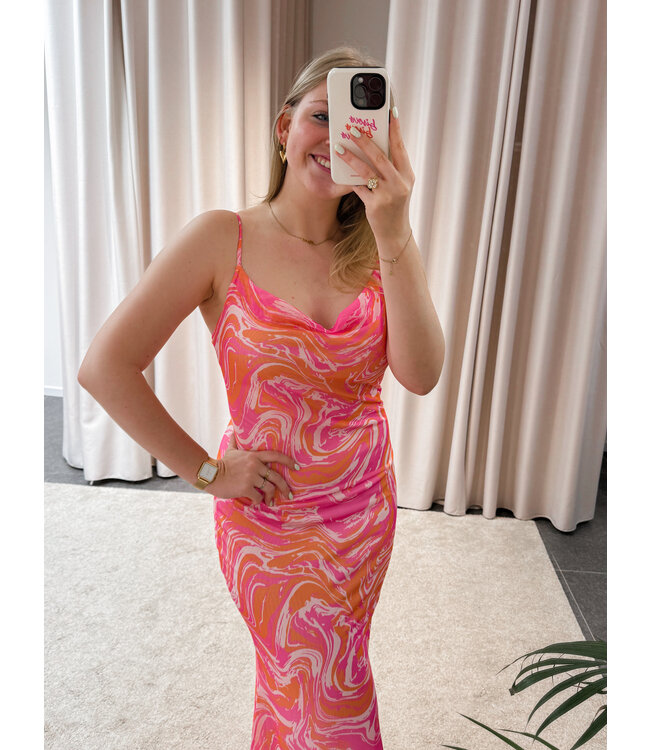 SAMANTHA MAXI DRESS - PINK SWIRL