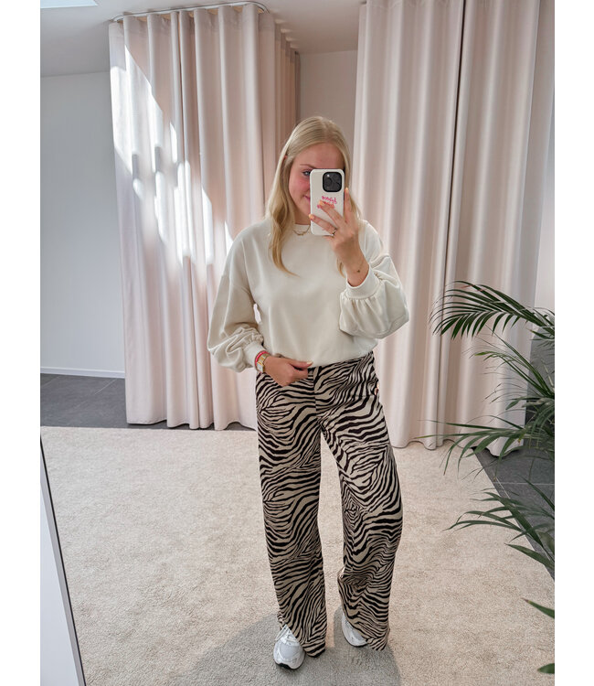 HANNA PANTS - BROWN ZEBRA