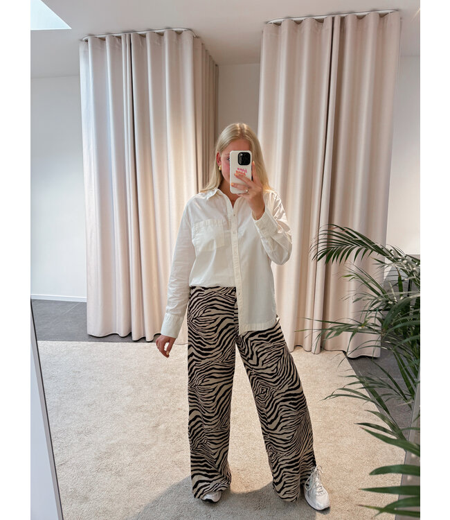 HANNA PANTS - BROWN ZEBRA