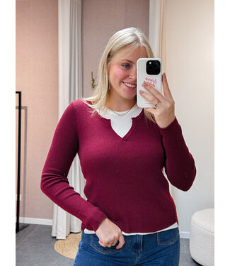 OXFORD TOP - BURGUNDY