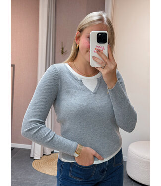 OXFORD TOP - GREY