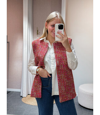GERTA GILET - PINK/RED