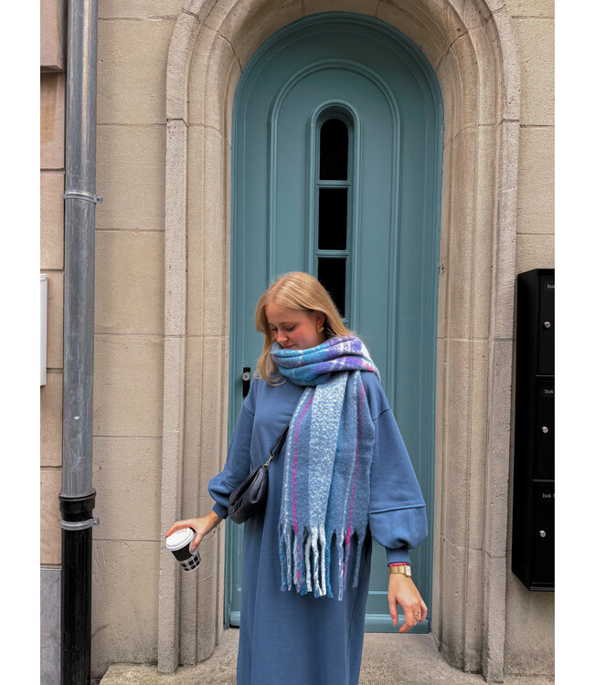 COZY SCARF - STEEL BLUE