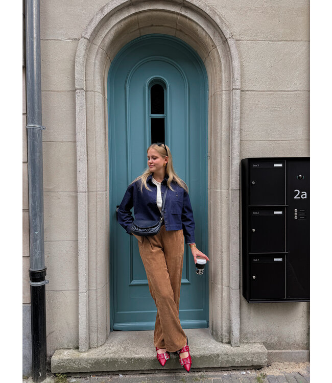 GABBOR CORDUROY PANTS - CAMEL