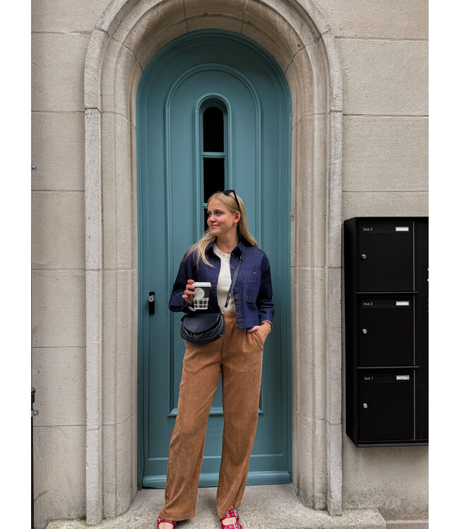 GABBOR CORDUROY PANTS - CAMEL