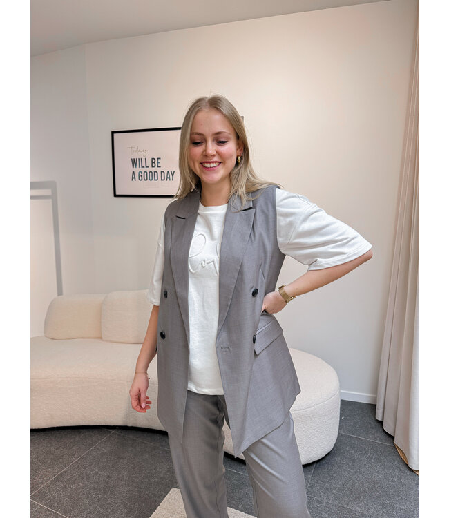 Inneke gilet grijs