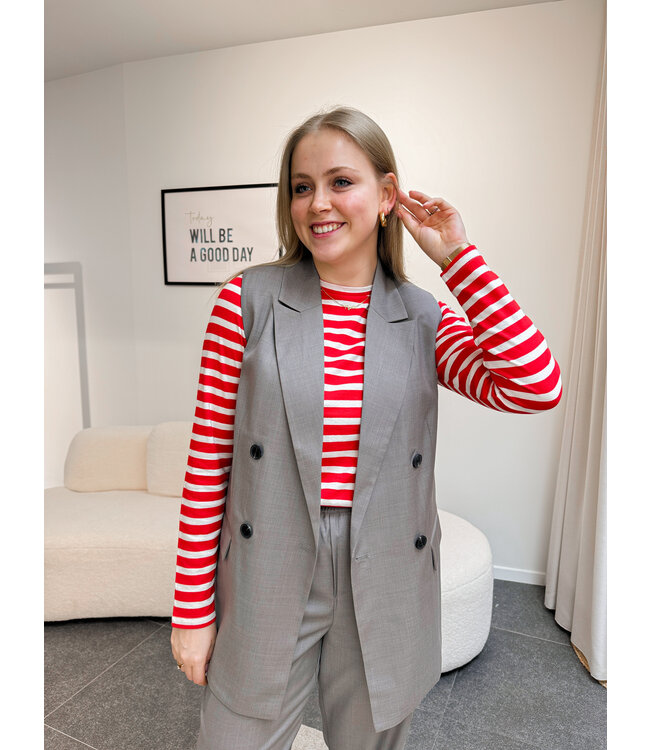 Inneke gilet grijs
