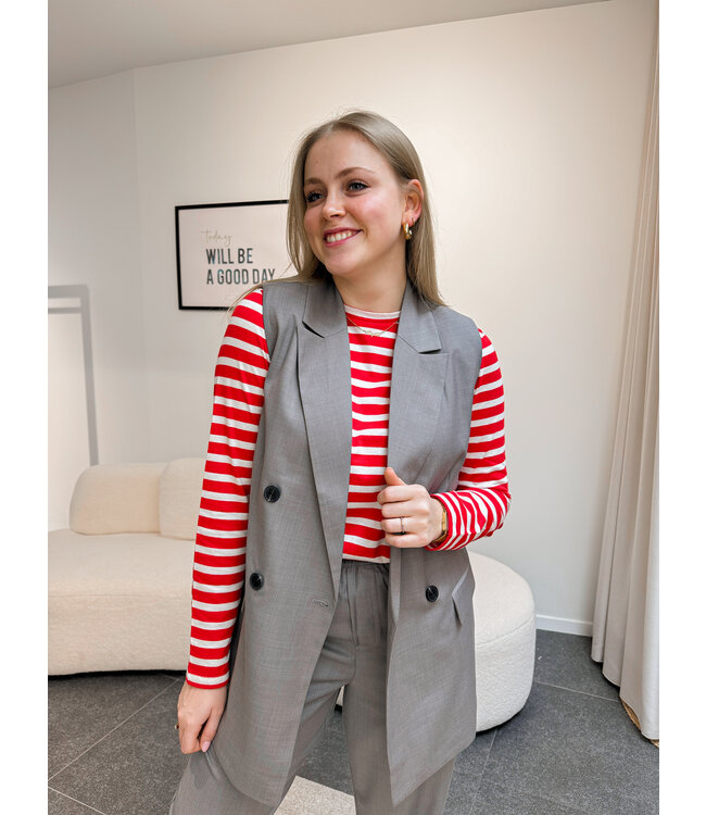 Inneke gilet grijs