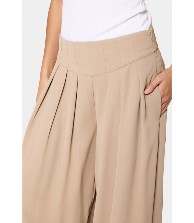 Idane wijde broek taupe