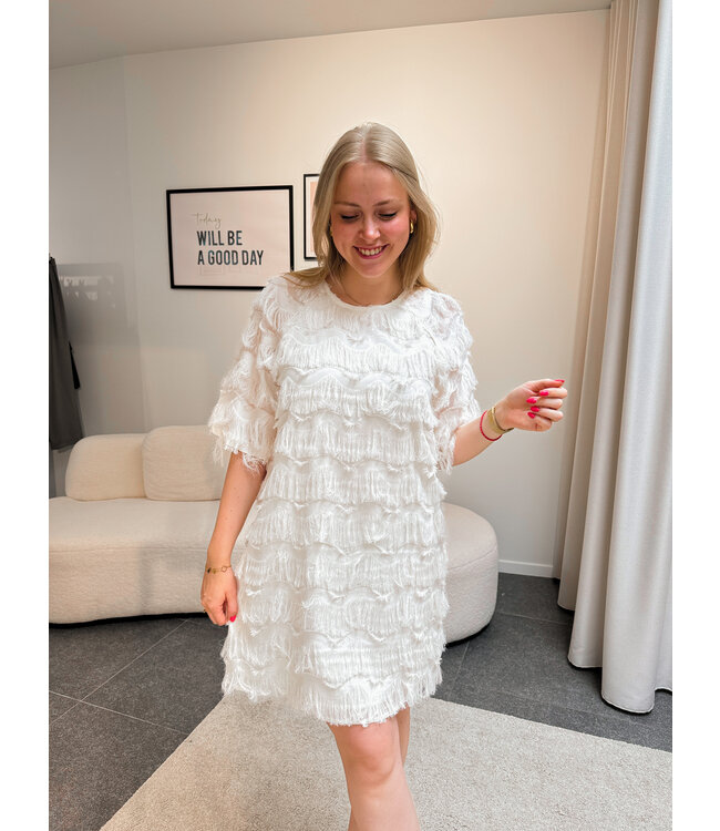 Victoria jurk gebroken wit