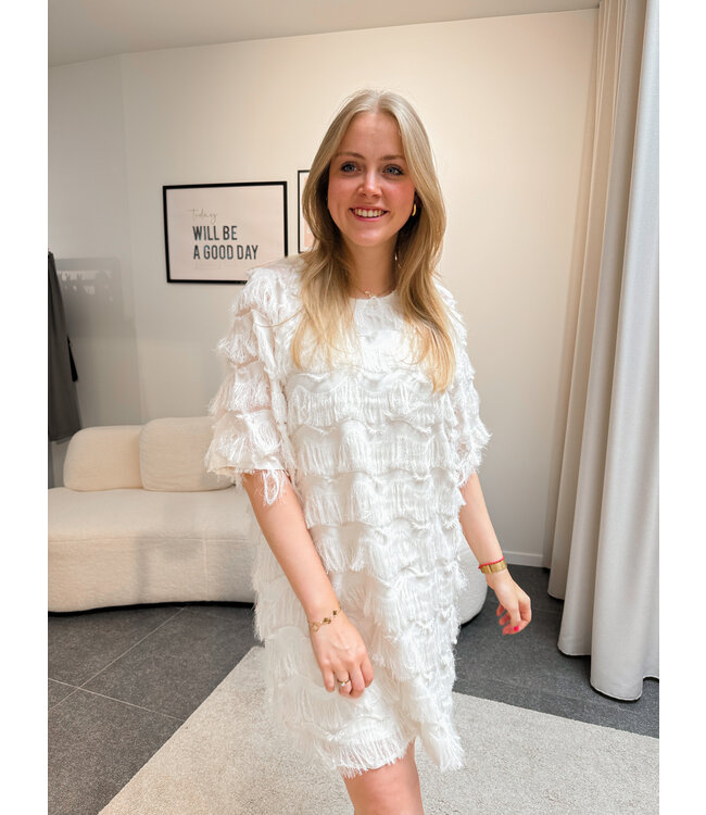 Victoria jurk gebroken wit