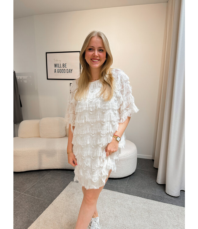 Victoria jurk gebroken wit