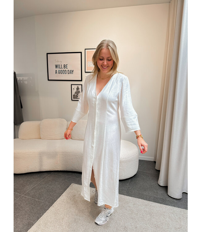 Encroydon linnen jurk wit