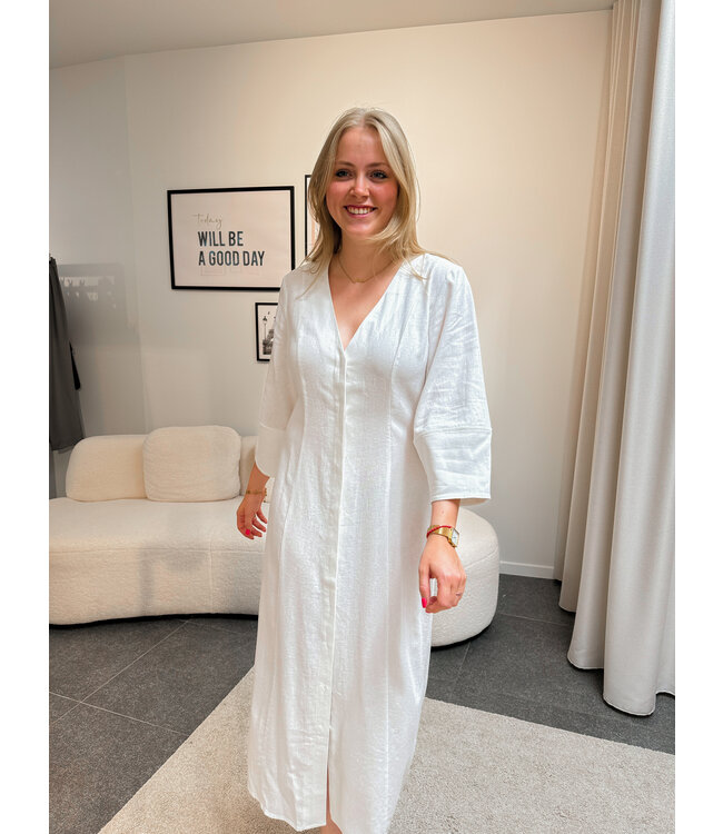 Encroydon linnen jurk wit