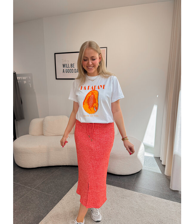 Kiely rok rood gemêleerd