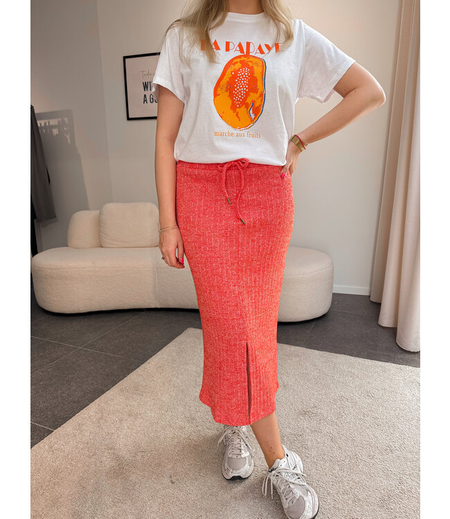 Kiely rok rood gemêleerd