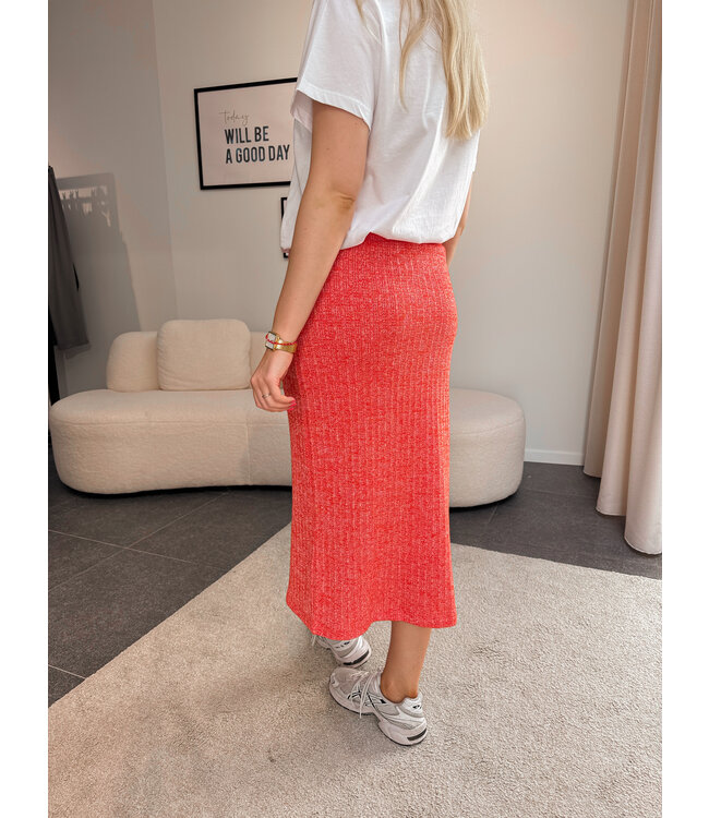 Kiely rok rood gemêleerd