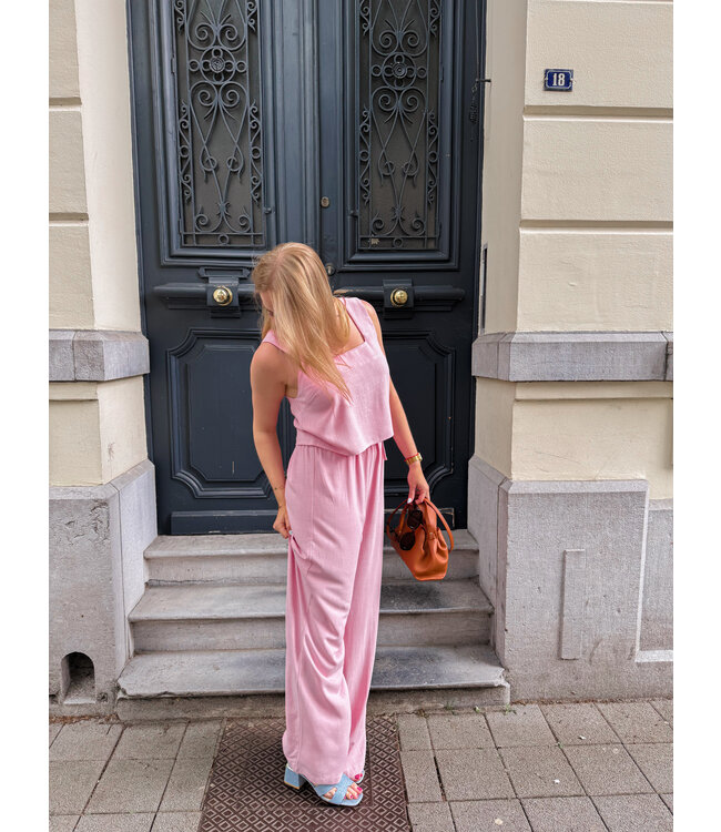 Amina linnen broek roze