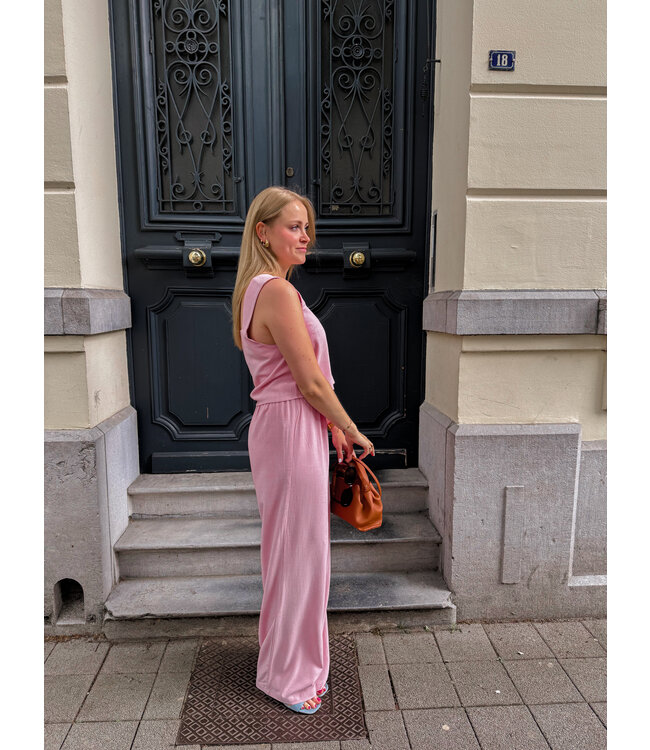 Amina linnen broek roze