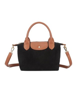 Corduroy tas zwart
