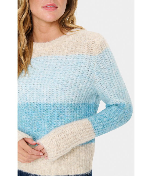 Mandy gestreepte trui blauw