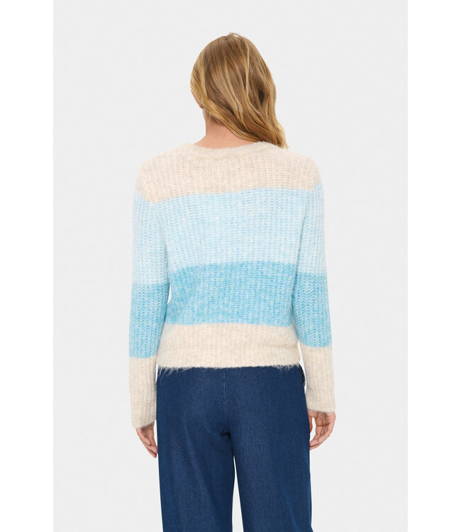 Mandy gestreepte trui blauw