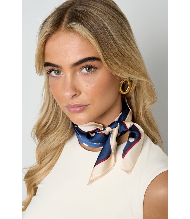 Sjaal polka dots donkerblauw