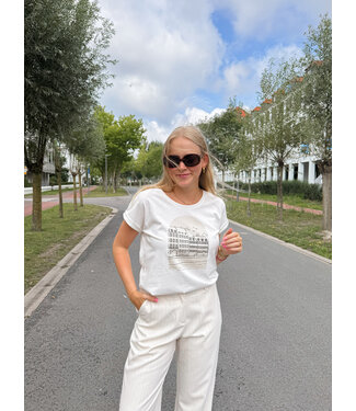 Sita city print t-shirt wit